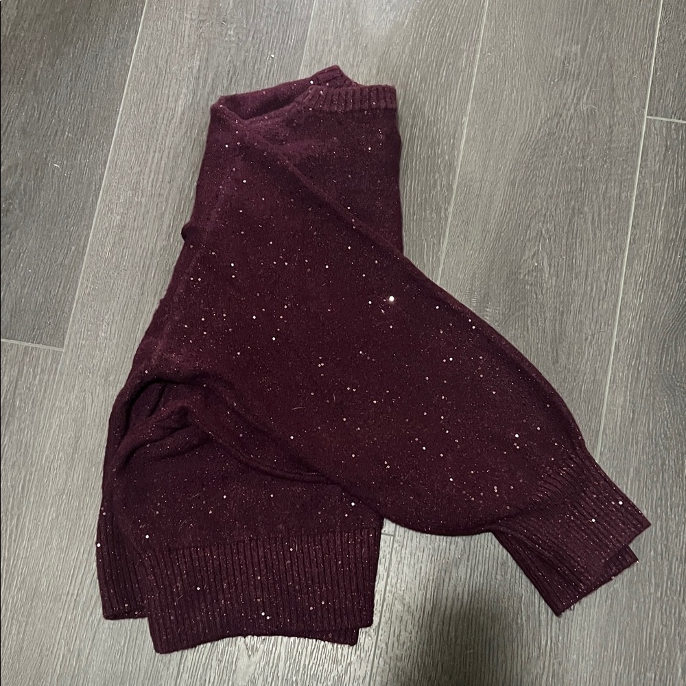 Old Navy Burgundy Speckled Crewneck Sweater - Picture 3 of 3